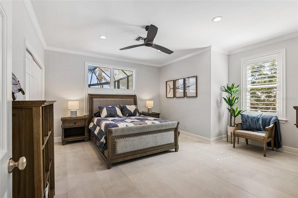 Bedroom, Interior, Recessed Lighting