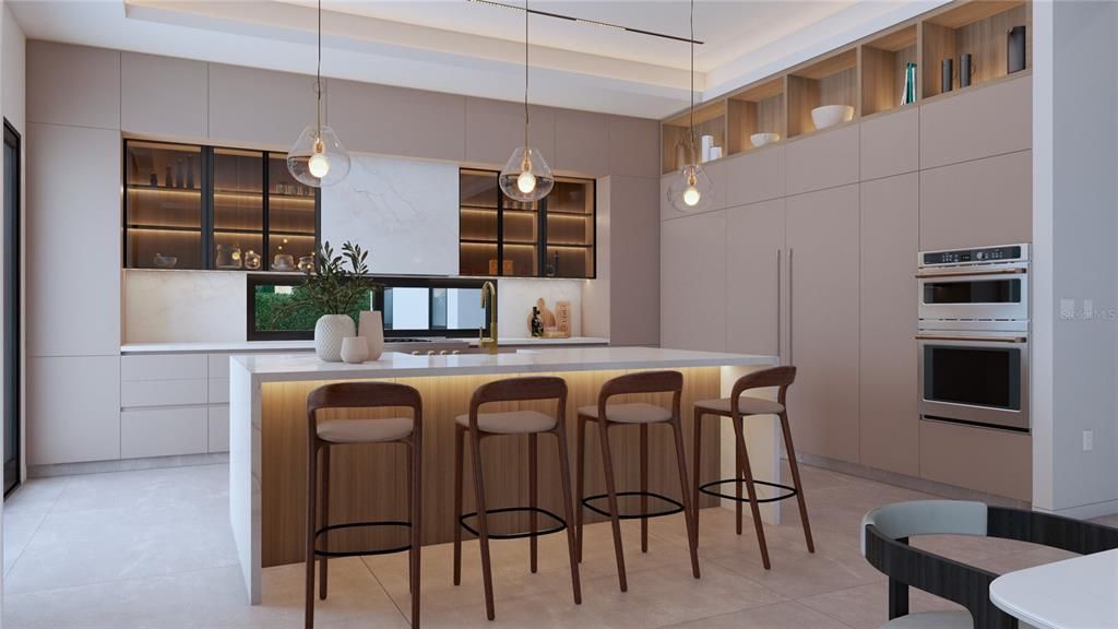 Interior, Kitchen, Pendant Lights, Stainless Steel Appliances
