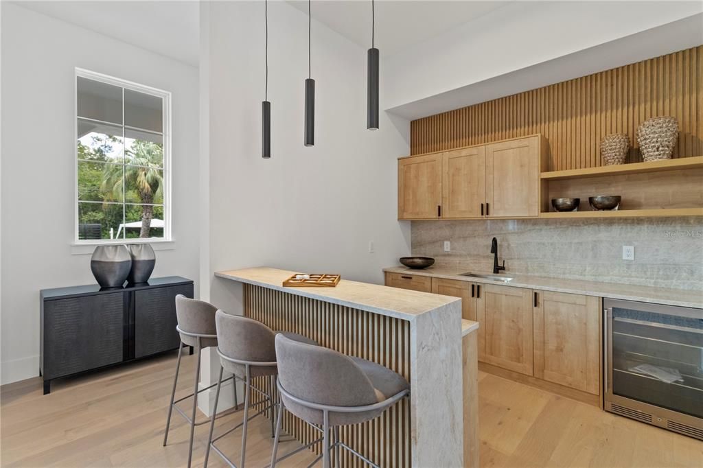 Interior, Kitchen, Pendant Lights, Wood Texture Flooring