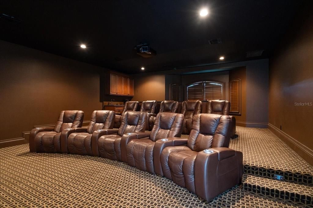 Home Theatre Room, Interior, Recessed Lighting, Theatre Room