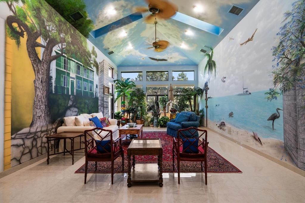 Interior, Living room, Recessed Lighting, Sun Room, Water