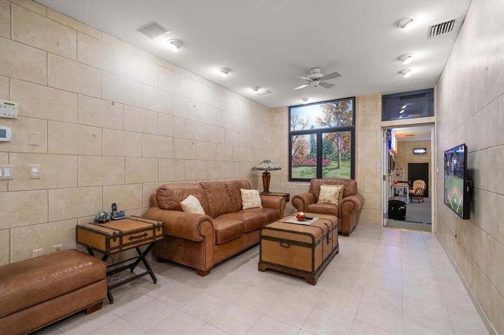 Interior, Living room, Stone Walls