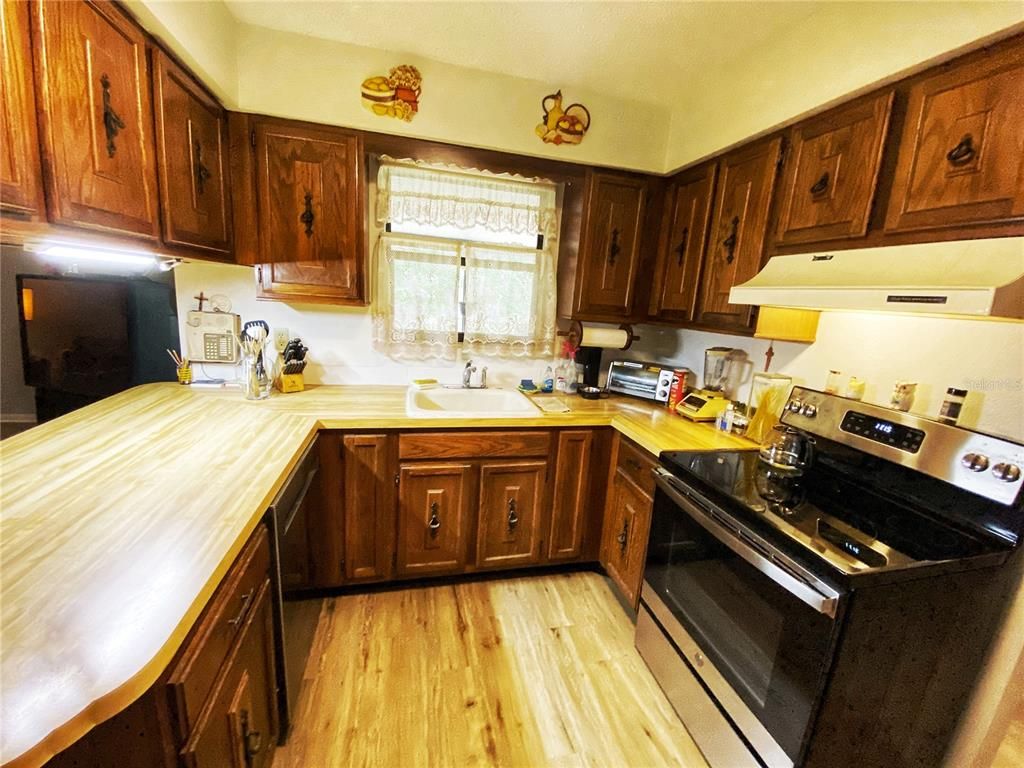 Interior, Kitchen, Wood Texture Flooring