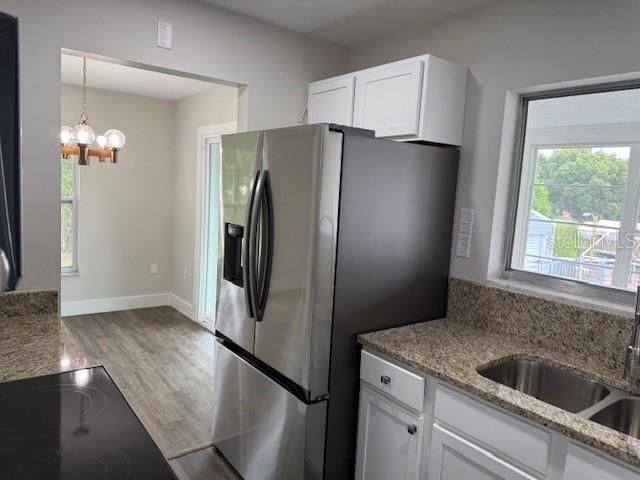 Interior, Kitchen, Pendant Lights, Wood Texture Flooring