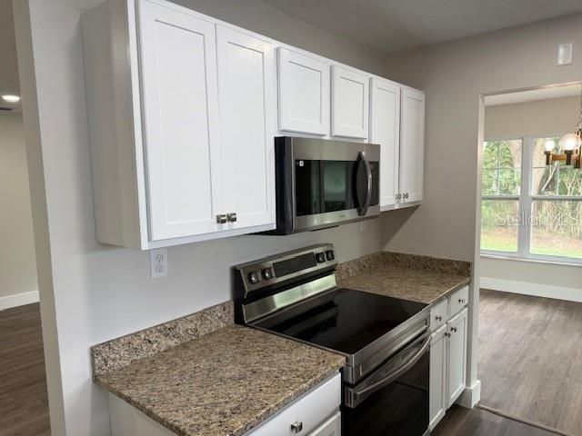 Interior, Kitchen, Pendant Lights, Stainless Steel Appliances, Wood Texture Flooring