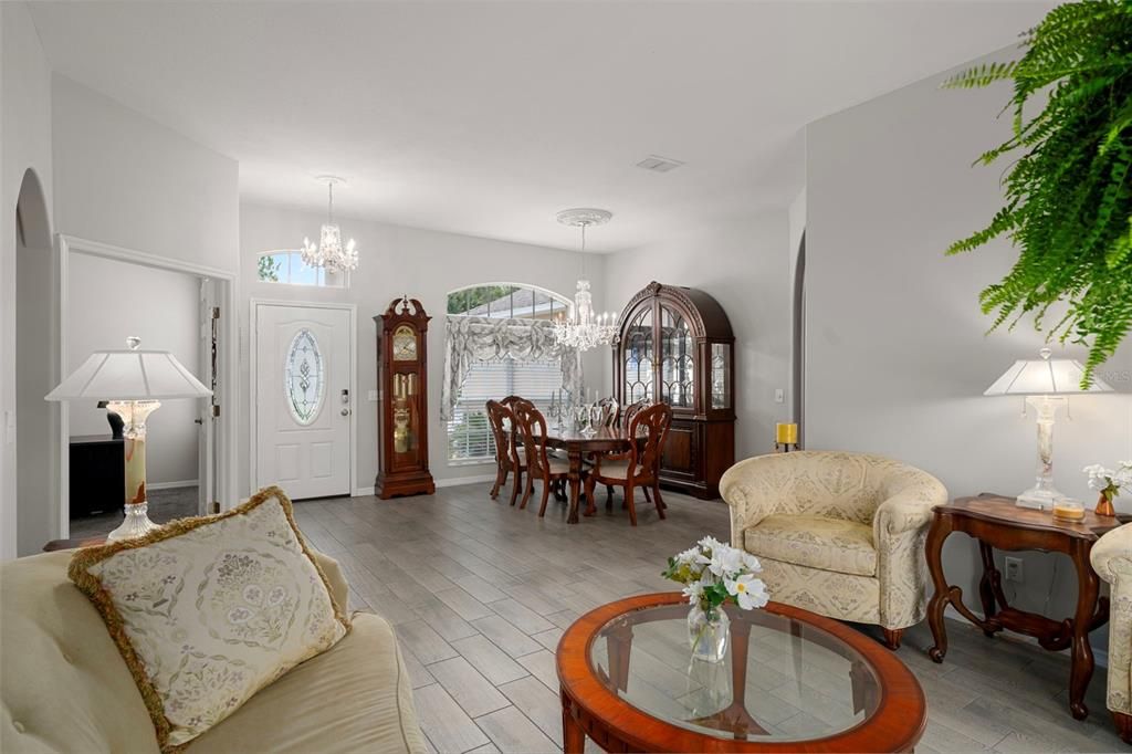Chandelier, Dining room, Interior, Wood Texture Flooring