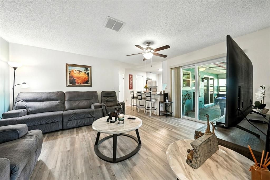 Interior, Kitchen, Living room, Wood Texture Flooring