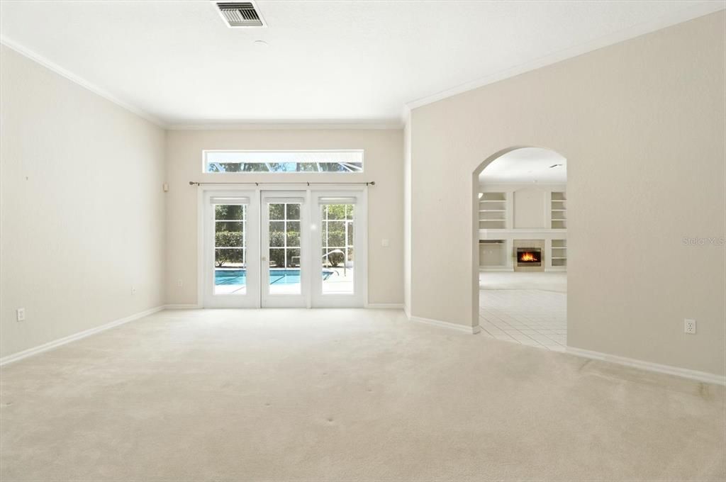 Empty room, Fireplace, Interior