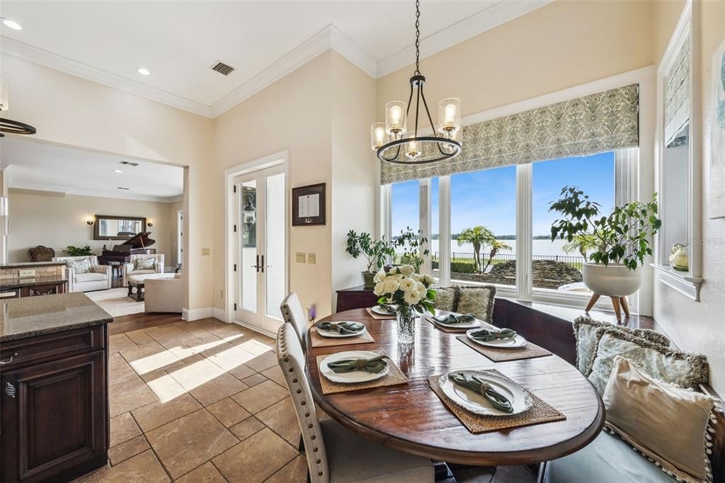 Chandelier, Dining room, Interior, Living room, Pendant Lights, Piano, Recessed Lighting, Water