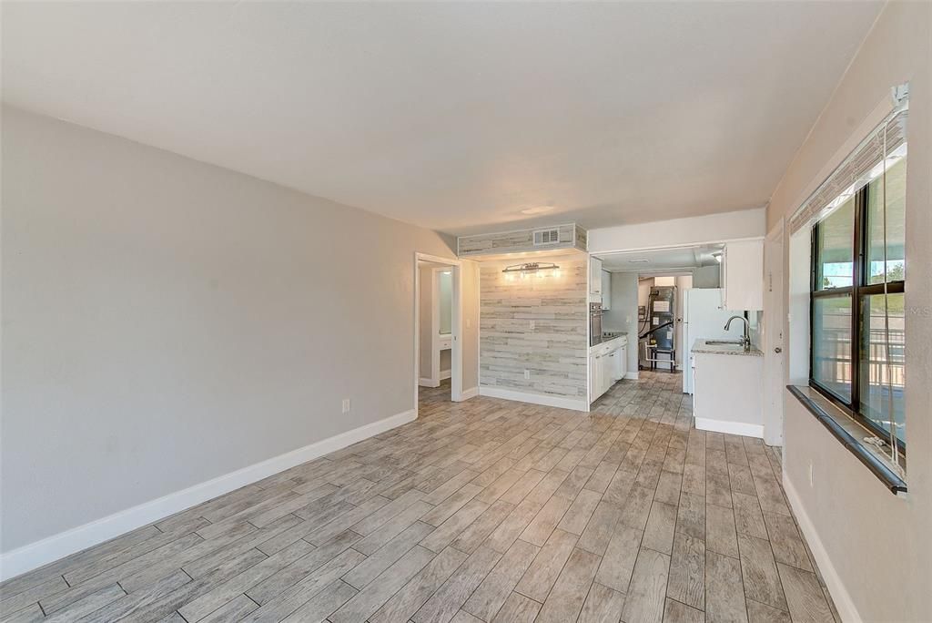 Empty room, Interior, Kitchen, Wood Texture Flooring