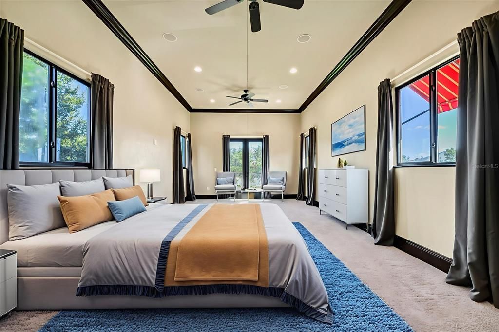 Bedroom, Interior, Recessed Lighting