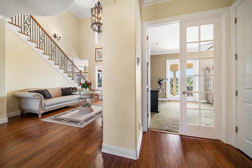 Interior, Living room, Pendant Lights, Wood Texture Flooring