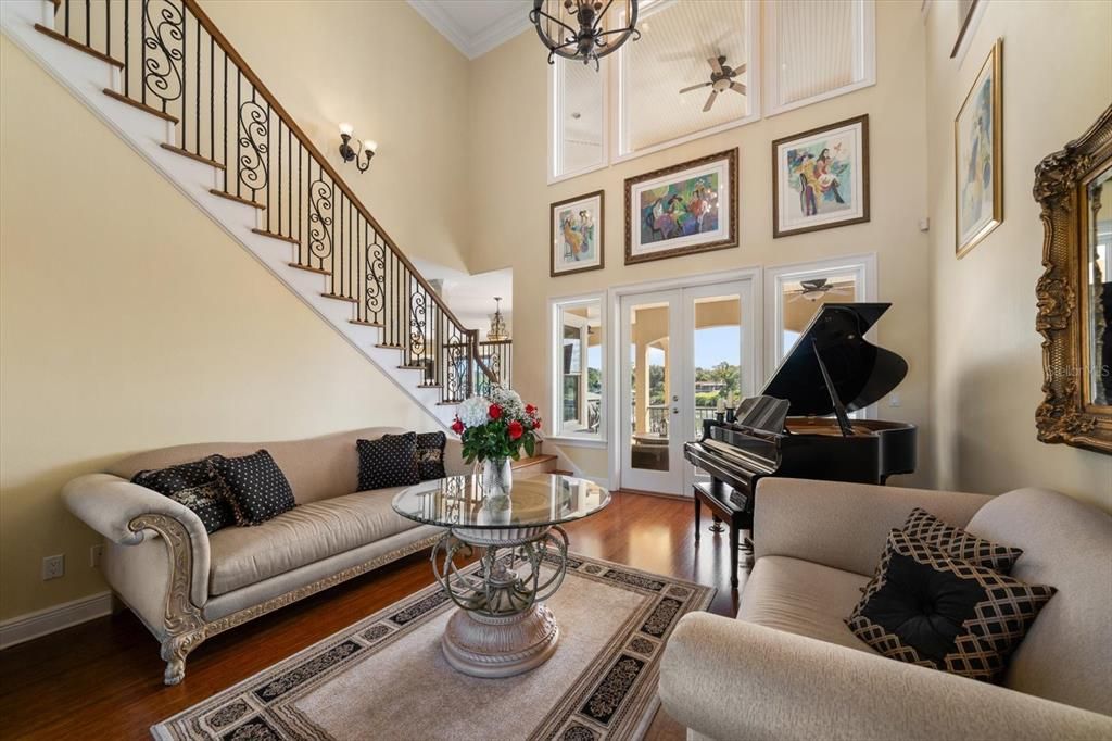 Interior, Living room, Piano, Wood Texture Flooring