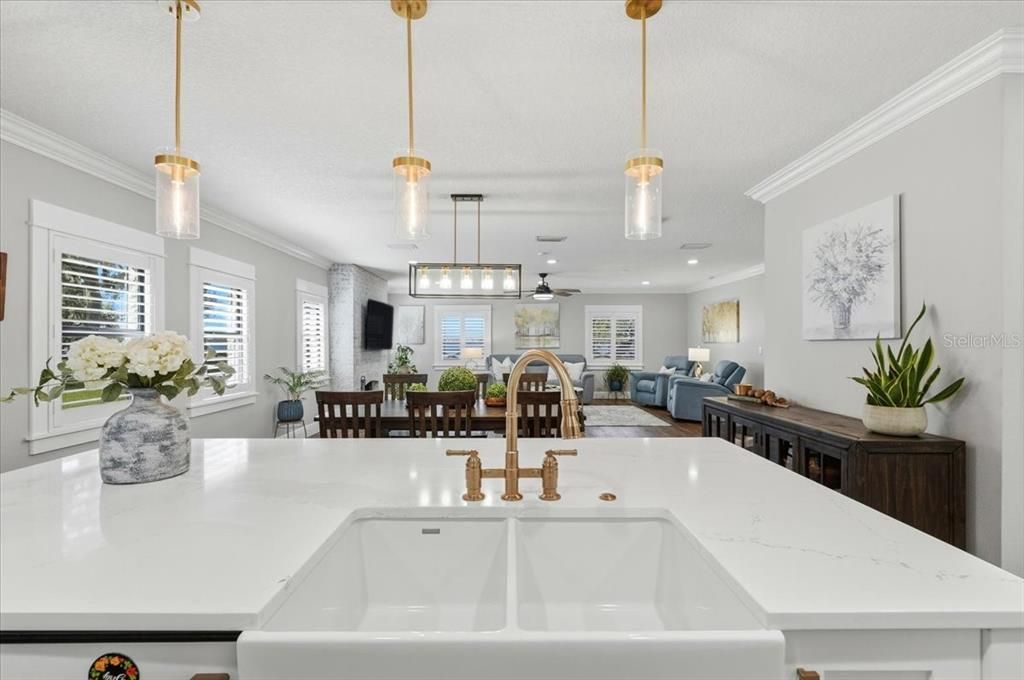 Dining room, Interior, Kitchen, Living room, Pendant Lights, Recessed Lighting