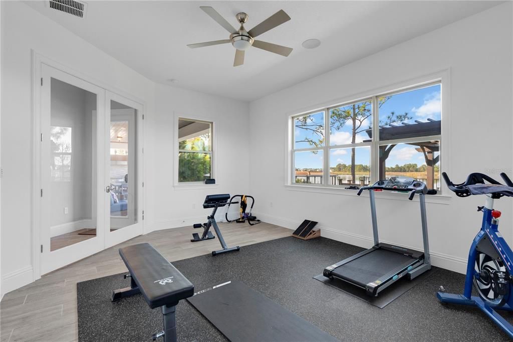 Fitness Equipment, Interior, Water, Wood Texture Flooring