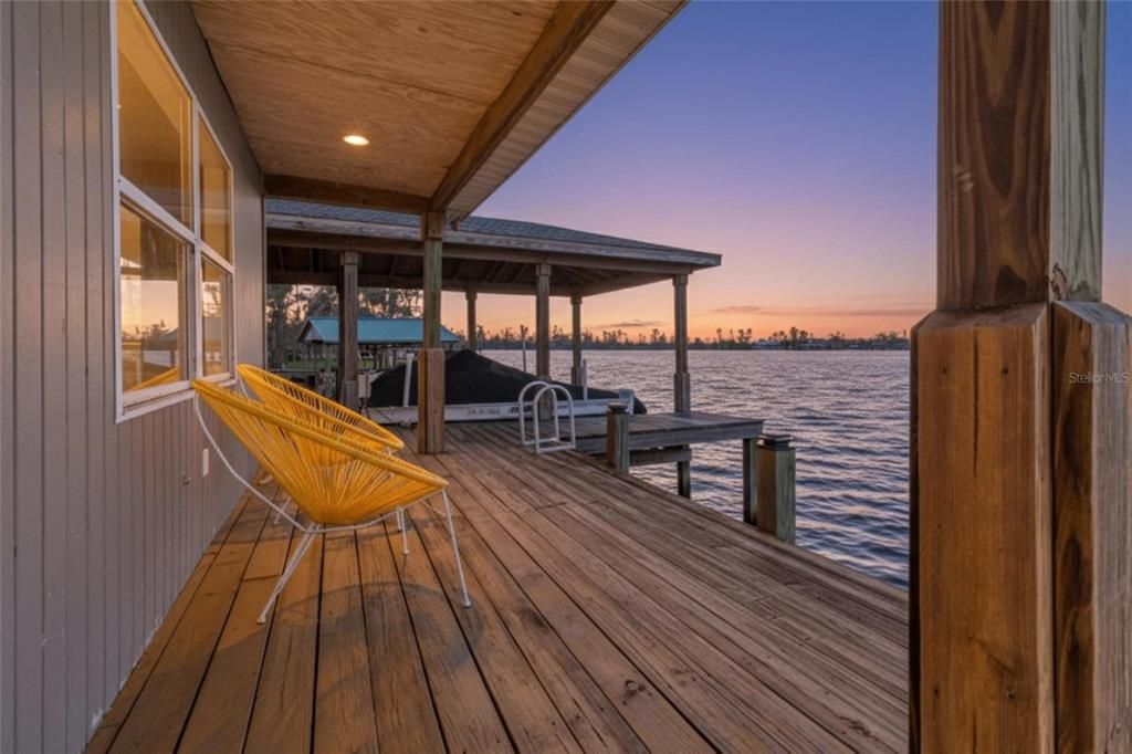 Exterior, Recessed Lighting, Water, Wooden Ceilings, Wood Texture Flooring