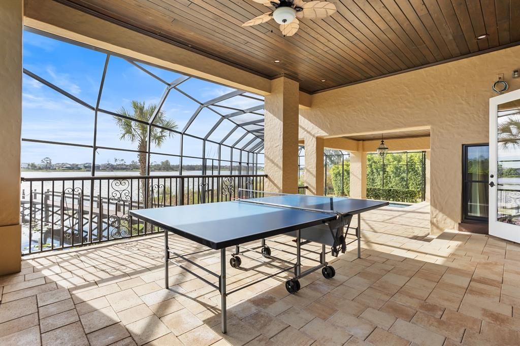 Game Room, Glass Ceilings, Interior, Recessed Lighting, Sun Room, Water, Wooden Ceilings