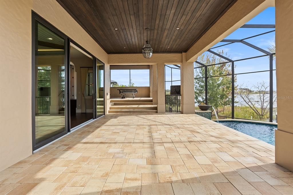 Glass Ceilings, Interior, Pool, Recessed Lighting, Sun Room, Wooden Ceilings