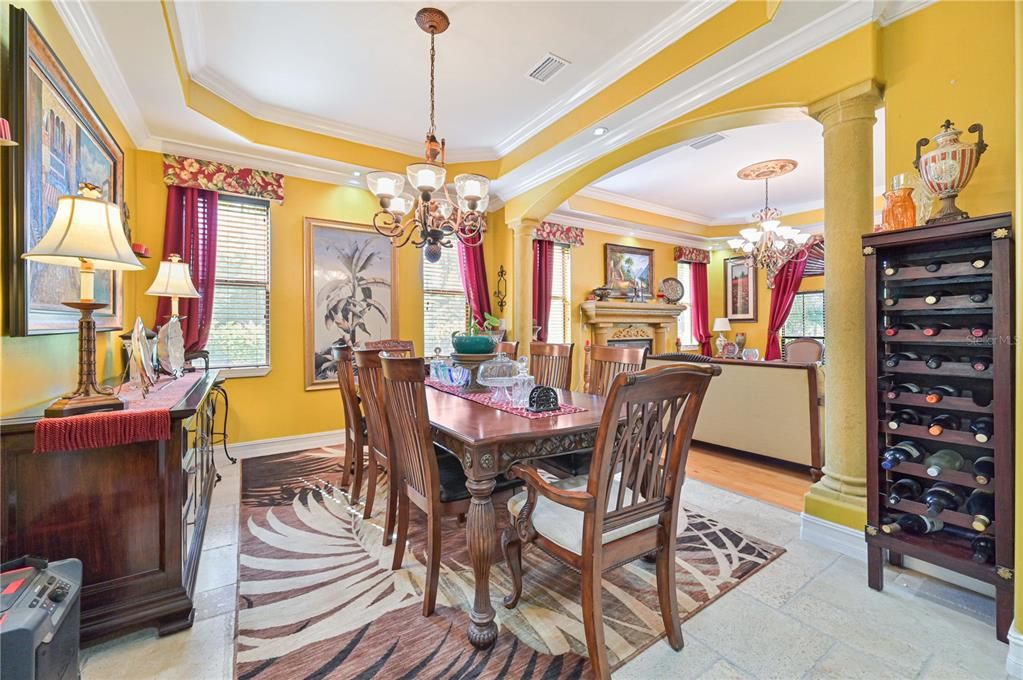 Chandelier, Dining room, Interior
