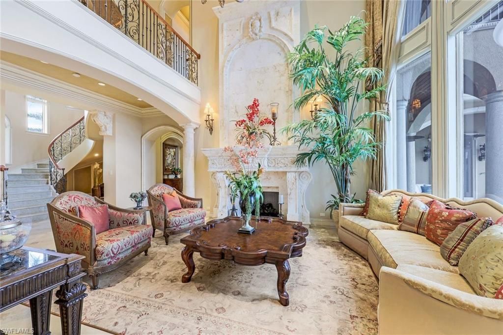 Fireplace, Interior, Living room, Recessed Lighting