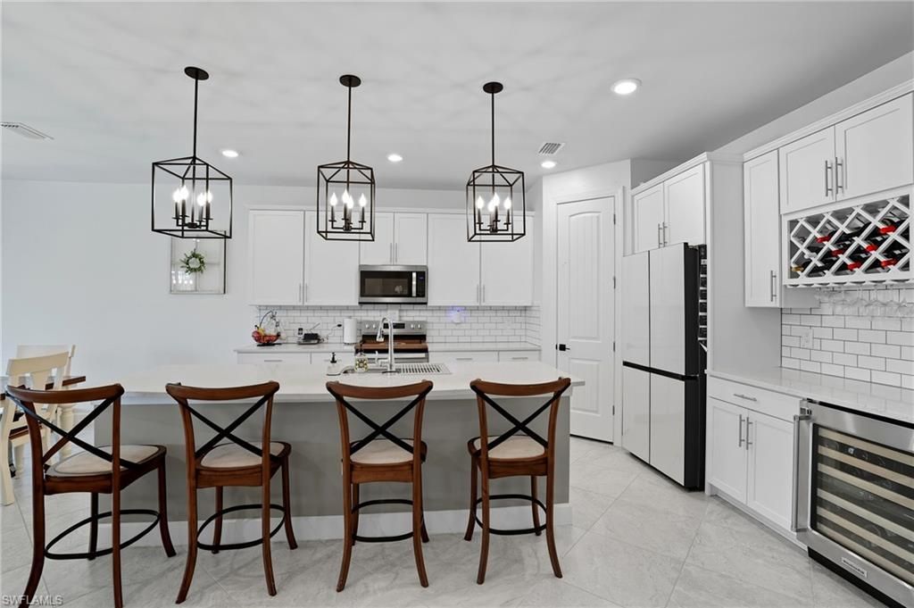 Interior, Kitchen, Pendant Lights, Recessed Lighting, Stainless Steel Appliances