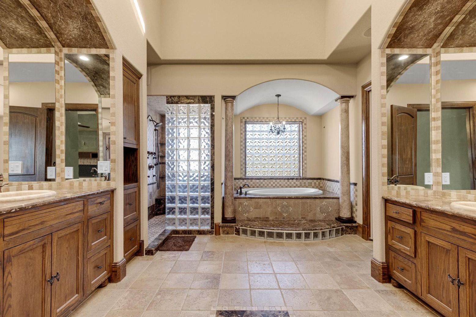 Bathroom, Chandelier, Dual Sink Vanities, Interior