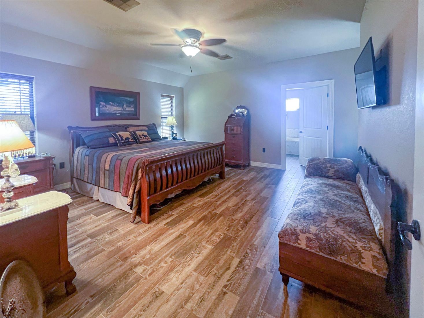 Bedroom, Interior, Wood Texture Flooring