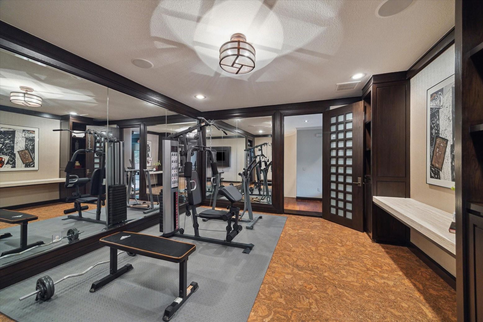 Fitness Equipment, Interior, Recessed Lighting