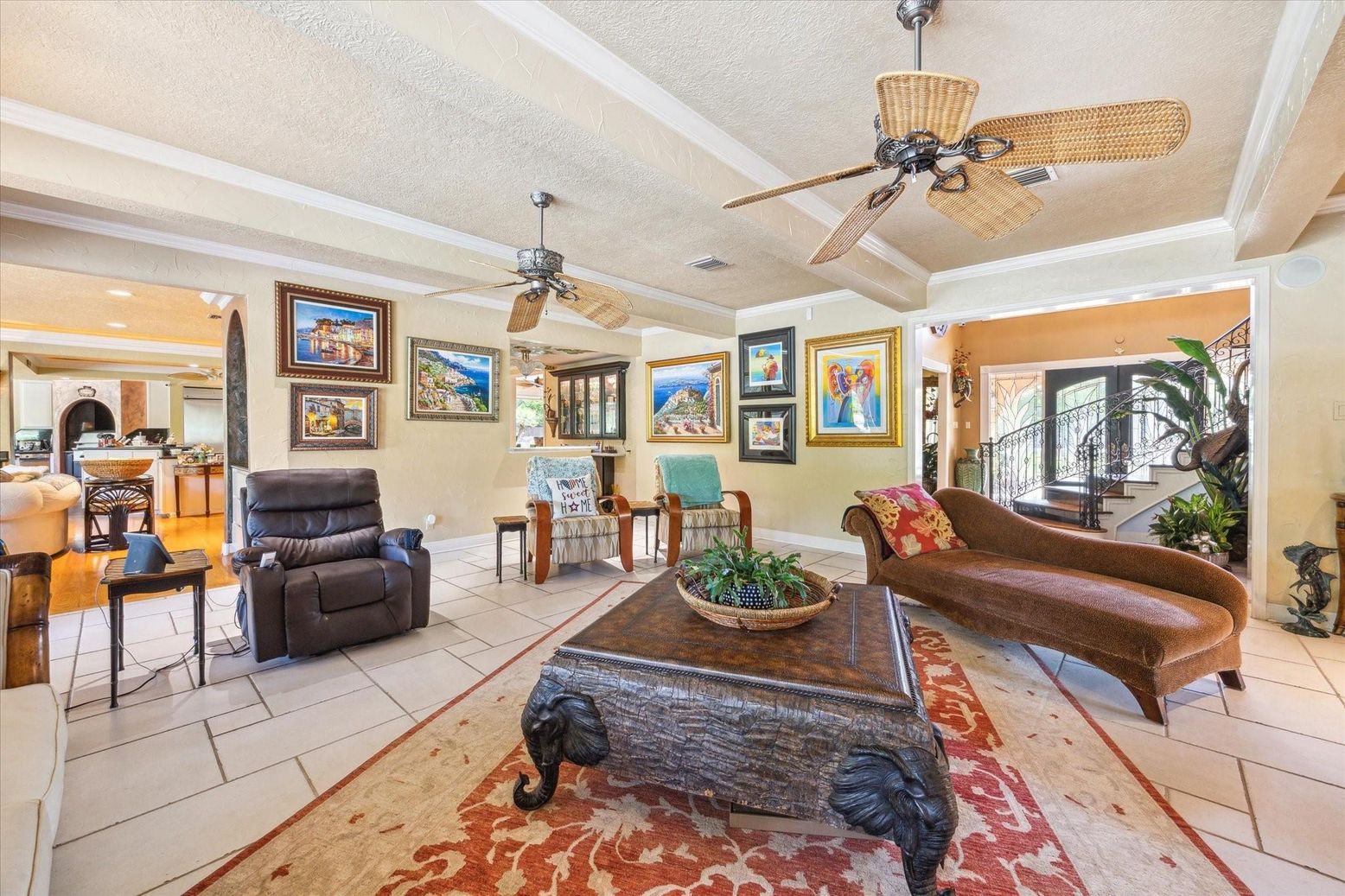 Interior, Kitchen, Living room, Recessed Lighting
