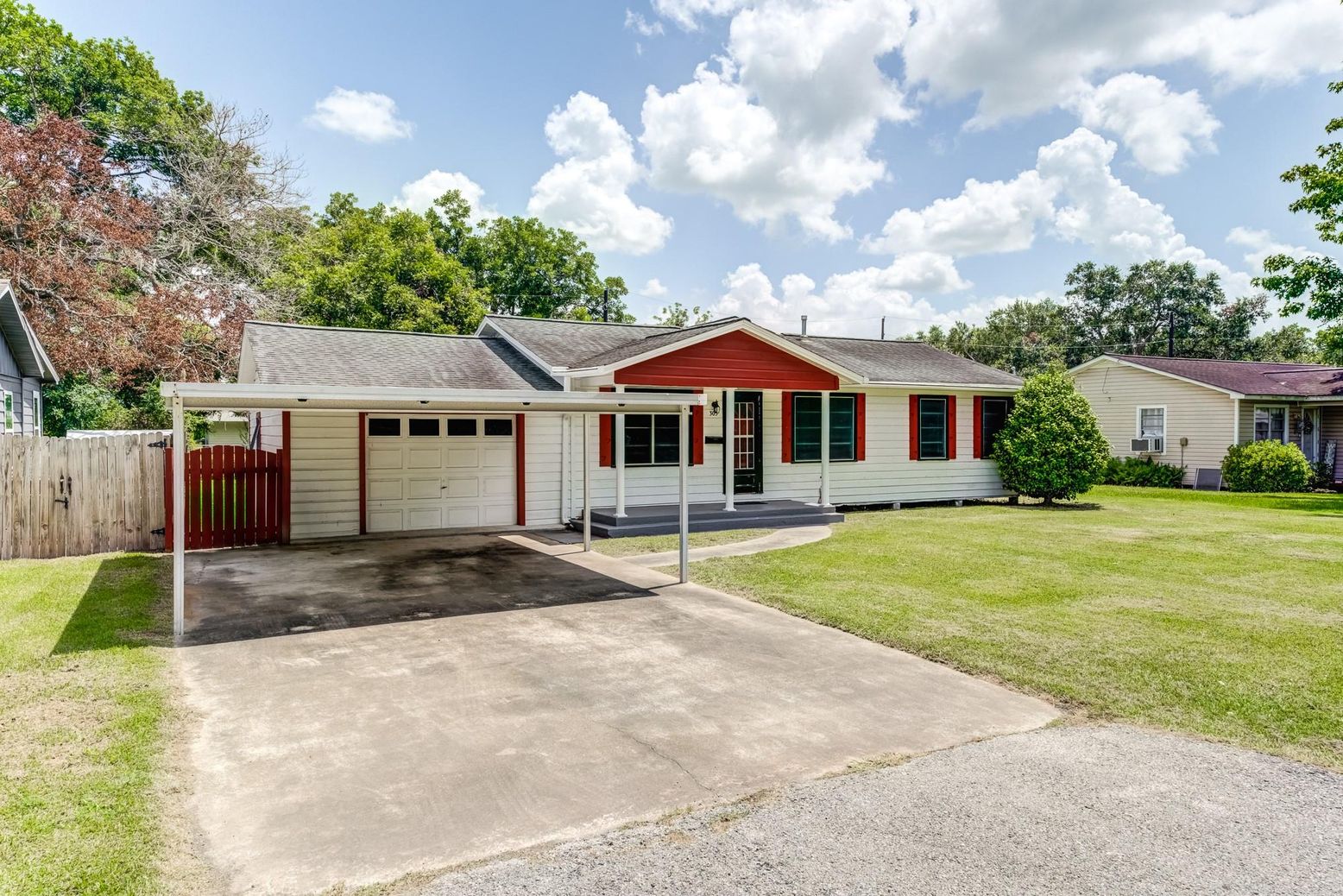 Attached, Backyard, Exterior, Facade, Ranch