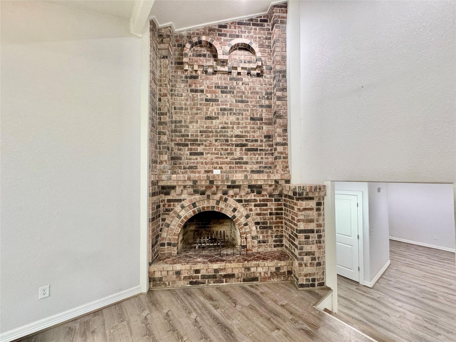 Fireplace, Interior, Stone Walls, Wood Texture Flooring
