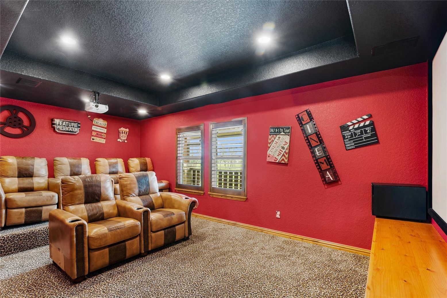 Home Theatre Room, Interior, Recessed Lighting, Theatre Room