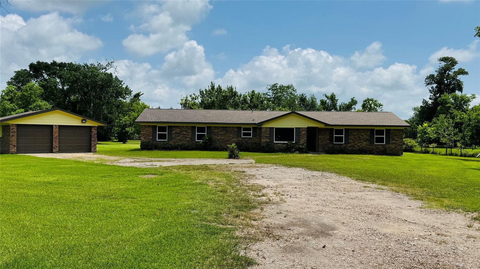 Attached, Backyard, Detached Garage, Exterior, Facade, Ranch