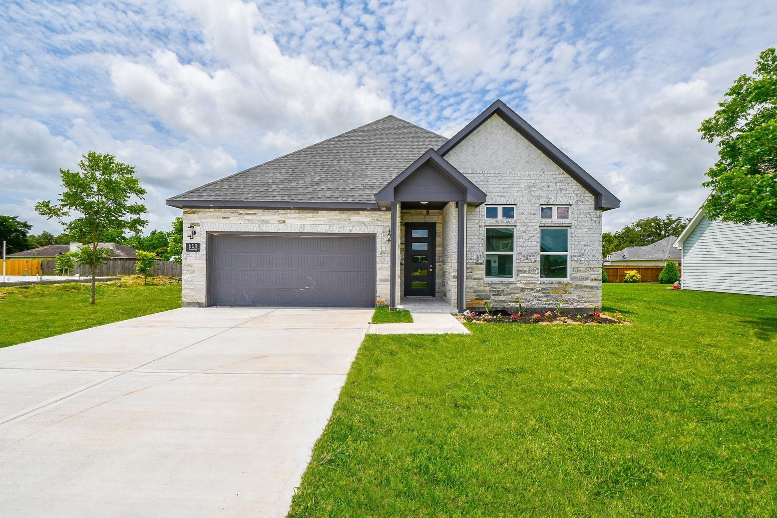 Attached, Backyard, Exterior, Facade, Brick Traditional