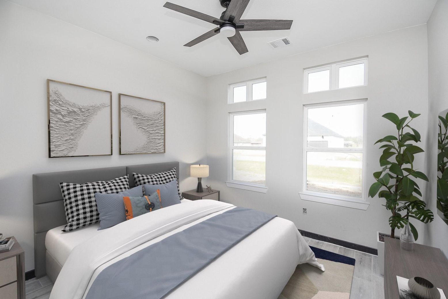 Bedroom, Interior, Wood Texture Flooring