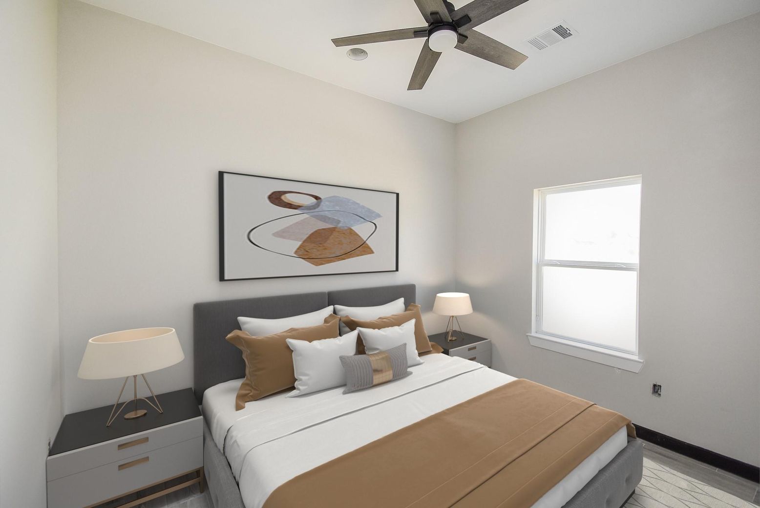 Bedroom, Interior, Wood Texture Flooring