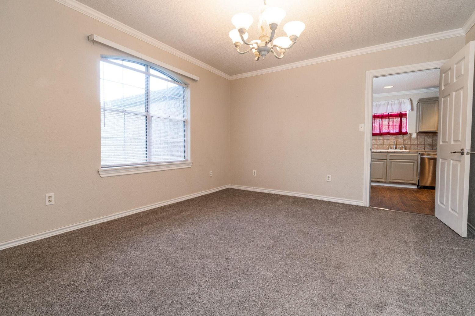 Chandelier, Empty room, Interior