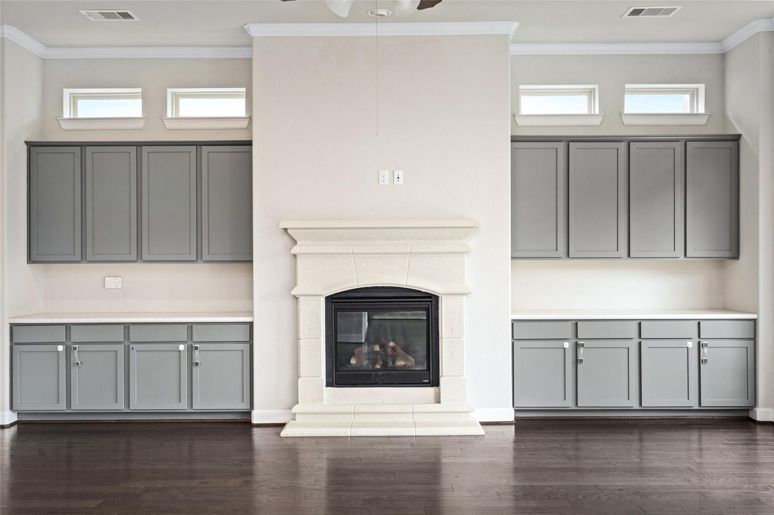 Fireplace, Interior, Wood Texture Flooring