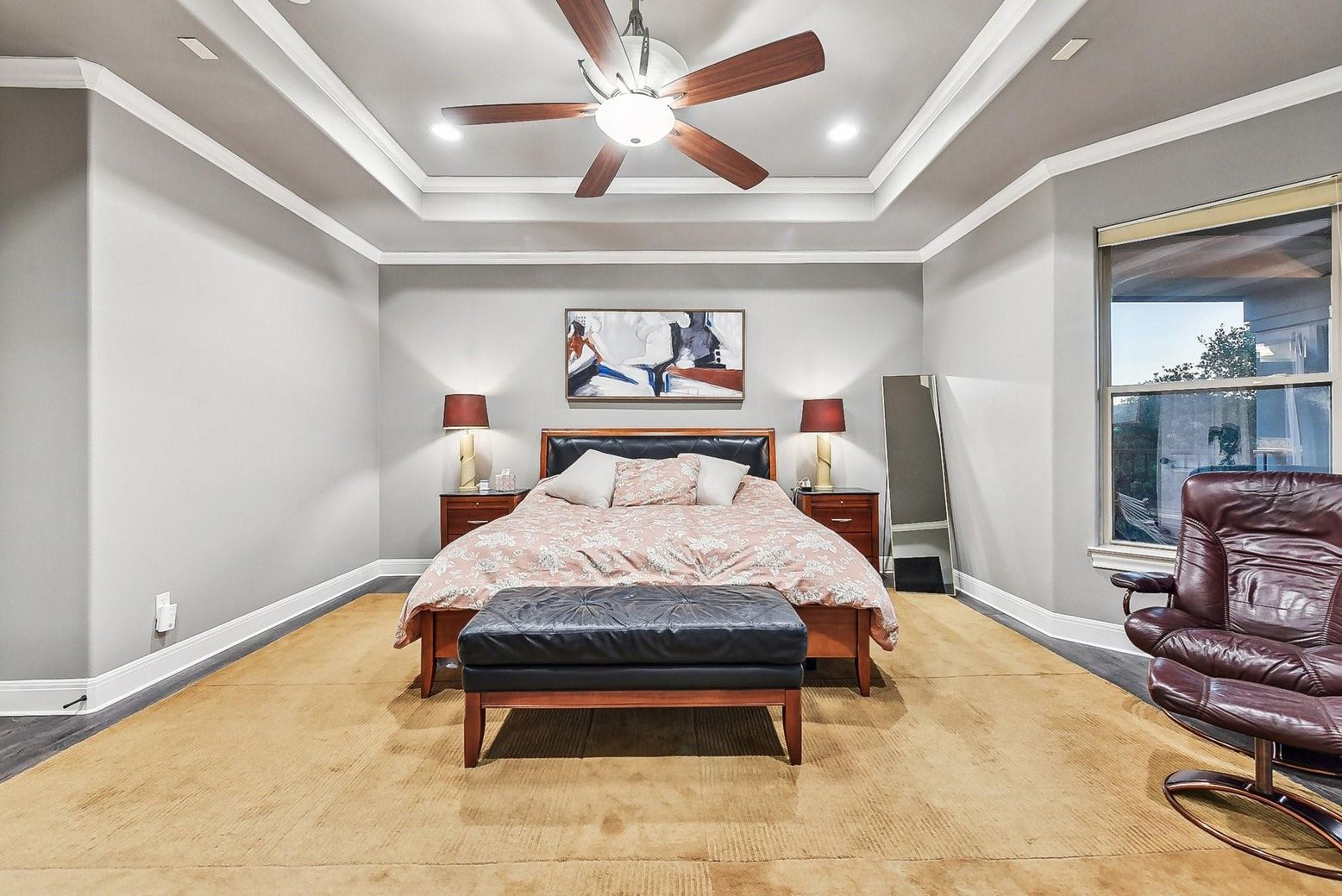 Bedroom, Interior, Recessed Lighting