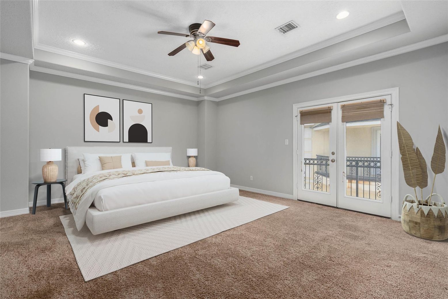 Bedroom, Interior, Recessed Lighting