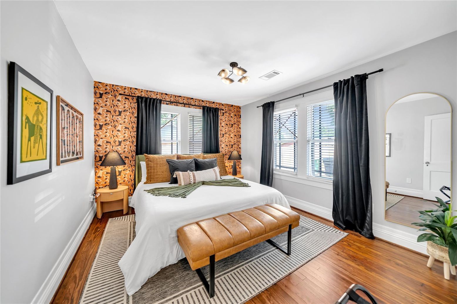 Bedroom, Interior, Wood Texture Flooring