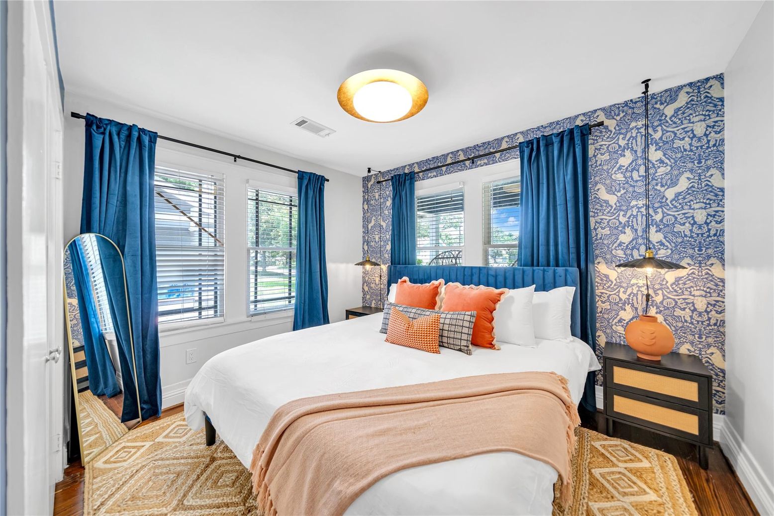 Bedroom, Interior, Wood Texture Flooring