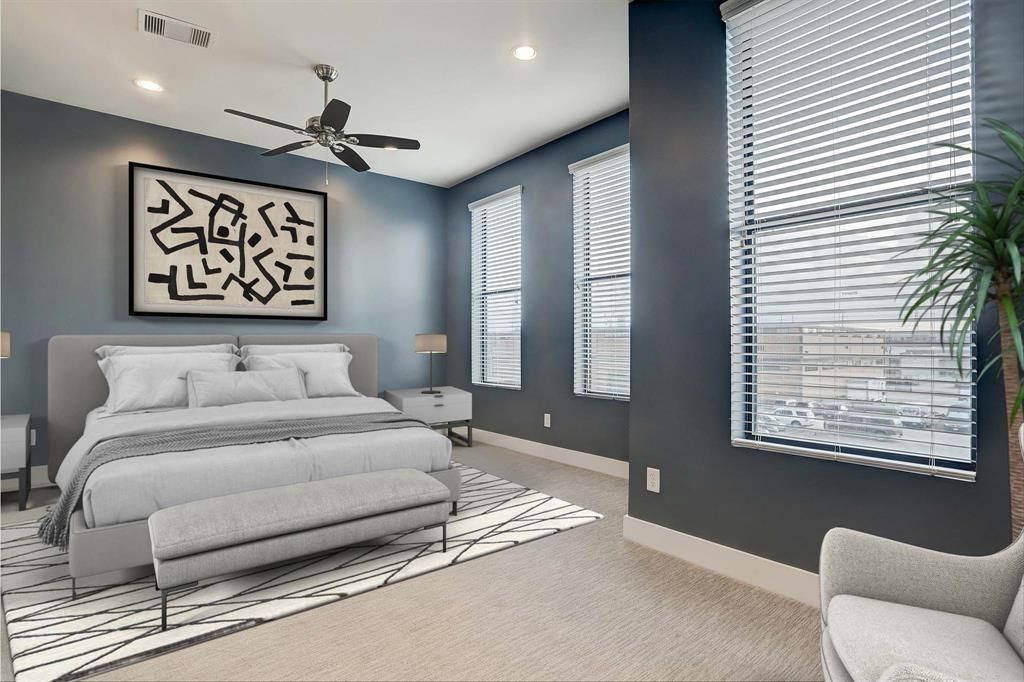 Bedroom, Interior, Recessed Lighting