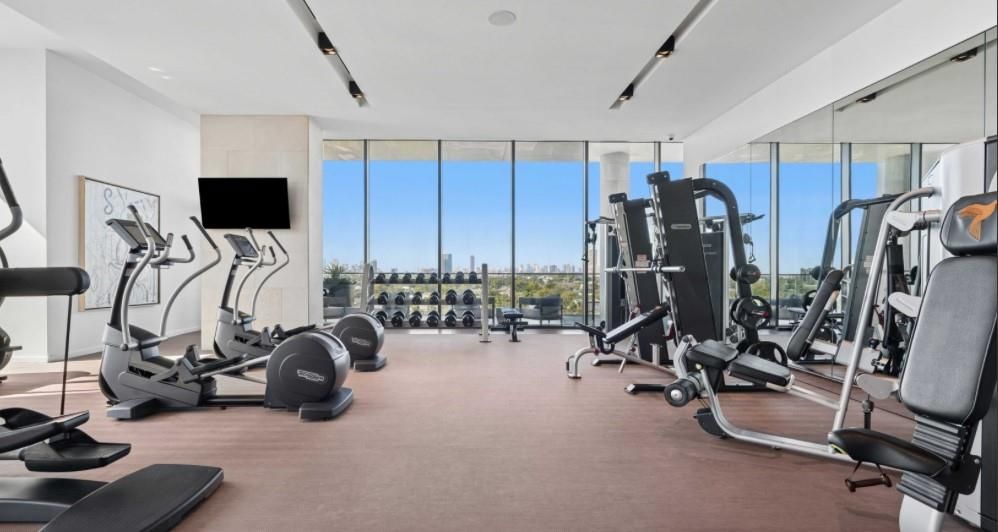 Fitness Equipment, Gym, Interior, Recessed Lighting