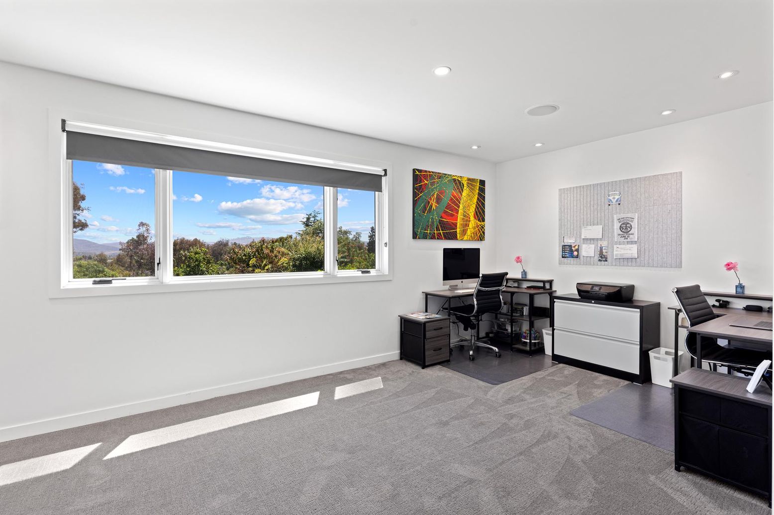 Home Office, Interior, Recessed Lighting