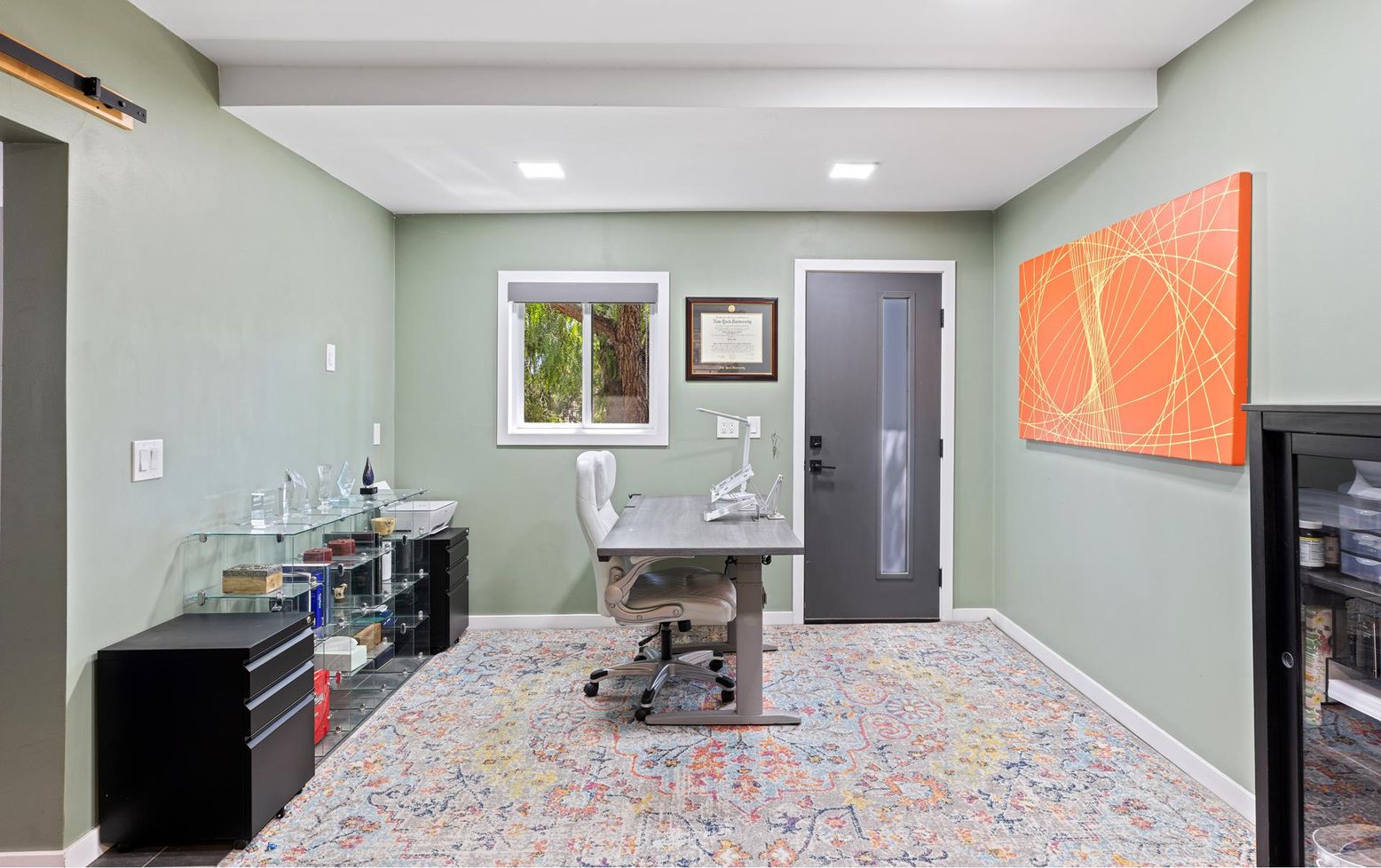 Home Office, Interior, Recessed Lighting