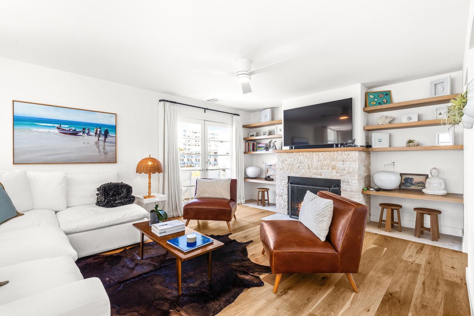 Fireplace, Interior, Living room, Wood Texture Flooring