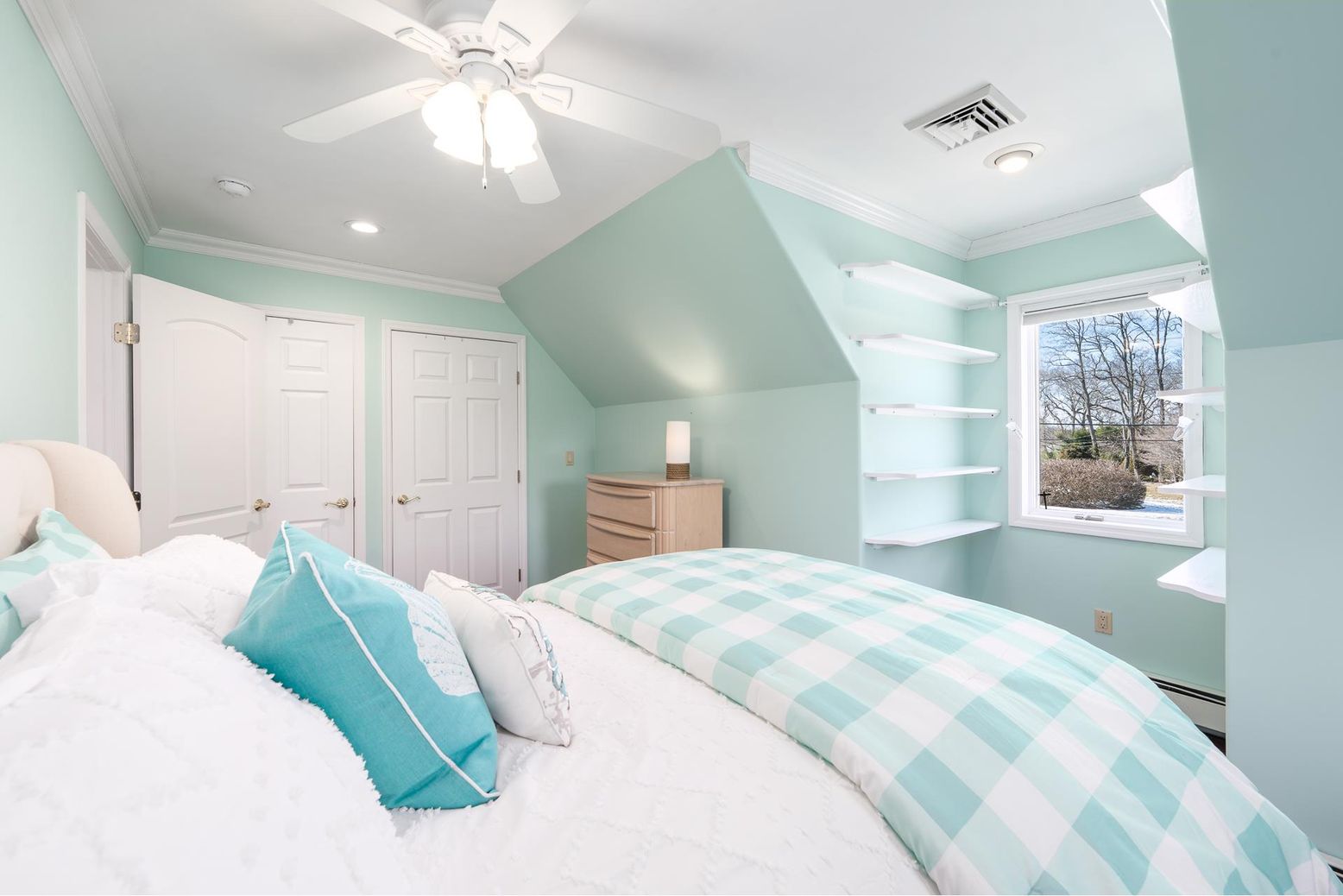 Bedroom, Interior, Recessed Lighting