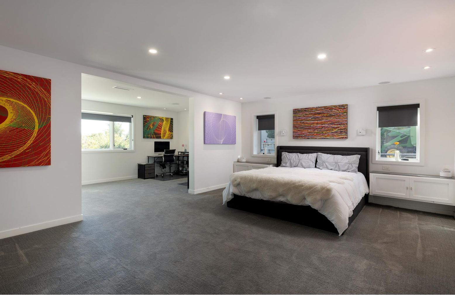 Bedroom, Interior, Recessed Lighting
