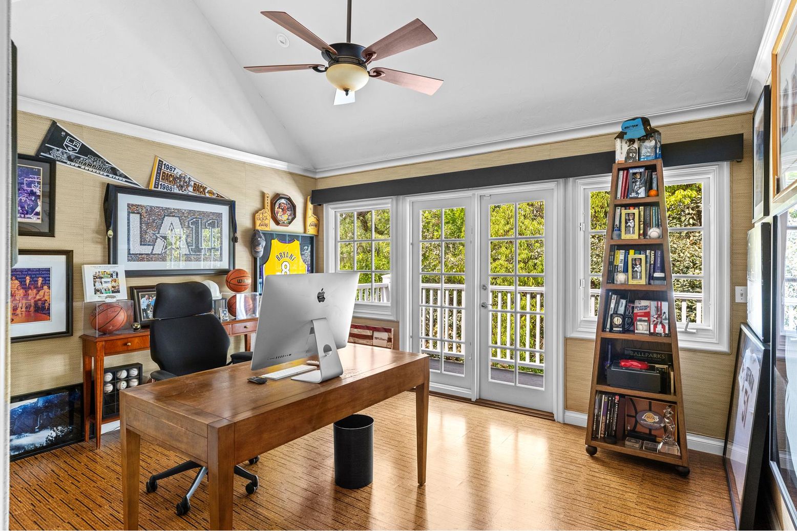 Home Office, Interior, Wood Texture Flooring